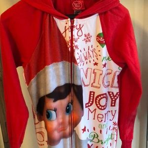 Elf on the Shelf Adult Christmas Onesie- M- 8-10